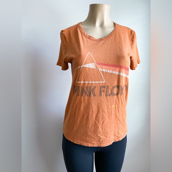 Lucky Brand x Pink Floyd Brown T-shirt Graphic Tee Music Band 70’s Triangle Beam - Picture 7 of 9
